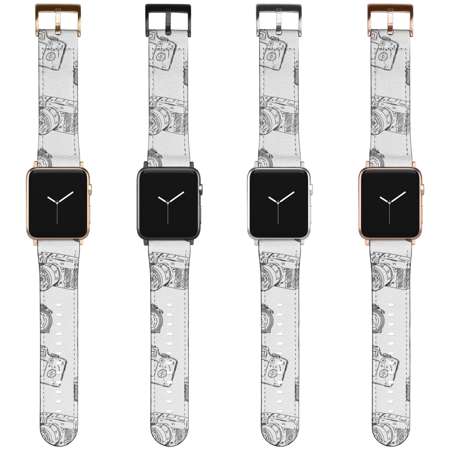 Sketched Camera Apple Watch Band